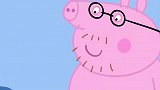 小猪佩奇：佩奇一家都换上了泳衣，猪爸爸第一个进海水里，特舒服