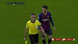 乌姆蒂蒂中场鲁莽上抢 身后踢人遭黄牌警告