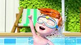 《超级宝贝JOJO》学游泳 新一年愿望全家人一起去海边游个泳