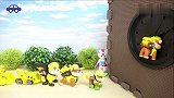小力驾驶推土机来到神奇通道