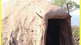 原始部落辛巴族，住房全靠就地取材