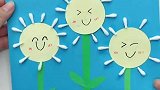 棉签也可以做可爱的太阳花