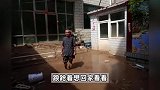洪水回落后的涿州受灾村庄，村民光脚蹚没过膝盖的淤泥：进不来老惦记