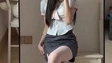 制服白丝高跟鞋御姐穿搭