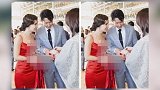 韩庚婚前晚宴画面曝光，卢靖姗吊带红裙性感优雅，获爱人贴心呵护