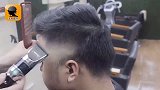 帅气的男生发型，只有老师傅才敢这么剪，一出手就快狠准