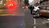 监拍：广东东莞一醉驾司机连撞13辆车，多车损毁严重