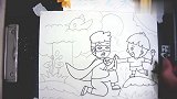 儿童画~我的父亲是超人线稿