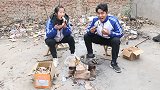 搞笑童年：小时候冬天吃香蕉，我用风扇罩烤香蕉，烤好的香蕉真香