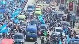 印度尼西亚的阿根廷球迷车队，游行庆祝阿根廷进世界杯四强