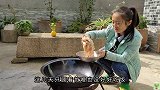 农村媳妇炒2斤香辣鸭食带，婆媳俩边煮边吃，有劲道可下饭了
