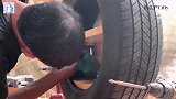 废弃轮胎也有大作用，农村大叔高手在民间