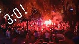 中超球迷赛后庆祝太霸气 橙色烟火+助威歌曲闪耀东北德比