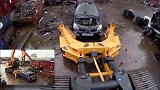 挖掘机远程操控拆卸汽车零件