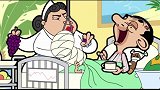 憨豆先生卡通版：憨豆终于如愿的受伤了，还有人照顾