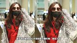 吴宣仪穿搭真个性，亮片羽绒服搭配红色羽绒服抢眼时髦，高级大气
