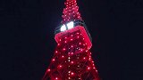 日本为庆祝中国春节，东京塔再次点亮“中国红”。中国日本 春节