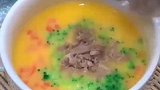 宝宝开荤了，排骨肉蒸蛋，手艺还在，宝宝吃不停
