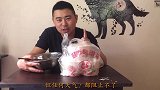 超小厨打包2个饭1个菜，起床晚了随便吃点，大口扒饭真过瘾
