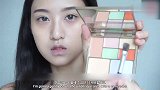 美妆达人教你快速遮掉黑眼圈打造少女感蜜糖苹果妆