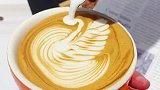 怎样练习一杯咖啡拉花，今天就拉个天鹅吧，超简单你学会了吗