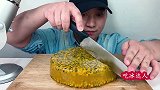 吃自制百香果蛋糕果冻，听爆百香果籽的声音！