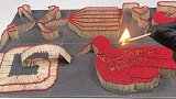 上万根火柴的连锁反应，燃烧起来的那一刻太壮观！镜头拍下全过程