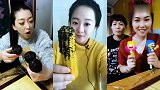 美女直播吃巧克力蛋糕，看着真过瘾，是我向往的生活