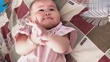 宝妈教宝宝学说话，宝宝竟然给妈妈耍“无赖”！带尿不湿的惹不起