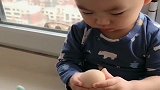 儿子在婆家住了俩月，回来吃鸡蛋的方式都变了，真是虎的可以！