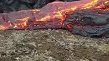 火山岩浆前的真实拍摄