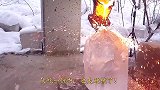 老外奇葩实验！将1100℃火球丢进冰块中，结果你猜怎么着？