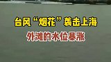 “烟花”过境上海，黄浦江水位大涨。烟花台风 上海 外滩
