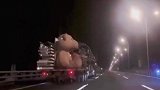 货车上运了个巨大的玩具熊