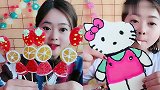 美女直播吃彩色水果软糖，可爱猫咪巧克力，是我向往的生活