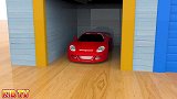 启蒙教育 3D动画玩具车换上新轮胎跑的更远了 趣味学习形状