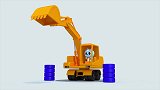 迷你特工队：学颜色，弗特把挖掘机喷涂成蓝色啦
