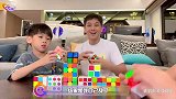 林志颖三娃罕同框！爸爸玩魔方连二儿子都不如，背景豪宅惹人注目