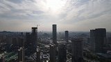 无人机航拍济南CBD，高楼大厦拔地而起，一派蓬勃发展的新气象