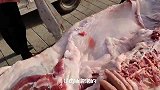 农村土猪肉开卖就抢，4头400斤大肥猪一扫光，根本忙不过来