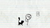 铅笔动画：可爱的小黑猫
