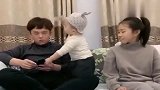 姑姑套路小外甥，没想到爸爸躺着也中枪，眼前一幕，看完忍住别笑