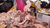 山东大姐开店卖猪下水年，没有招牌只认脸，方圆十里独一家
