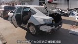 拆了一台大众朗逸后防撞梁，你们自己看吧，这算什么水平？