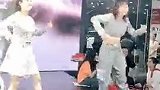 车模小姐姐在台上动感热舞，长得漂亮舞跳的也好