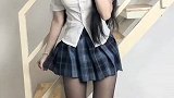 黑丝甜妹 jk制服穿搭