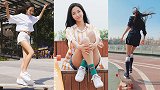 魅惑体坛-韩国滑板女孩高孝周 高颜值逆天长腿太养眼