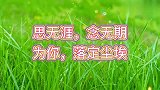 情感语录，思无涯，念无期，为你，落定尘埃