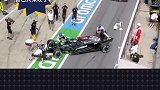 f1 施蒂利亚大奖赛练习赛中的惊险瞬间，博塔斯维修区失去发生侧滑 好在，身边有不少好心人