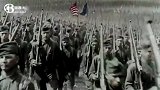 一战美国珍贵录像，军队只有12万人，其中海军陆战队只有1万多